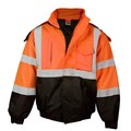 Kishigo 4XL, Orange Class 3 Economy Bomber Jacket JS122-4X